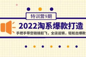 2022淘系爆款打造特训营9期：手把手带您链接起飞，全店运销，轻松出爆款