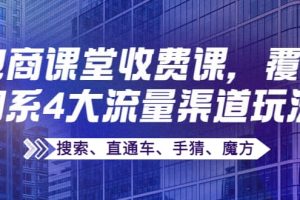 某电商课堂收费课，覆盖淘系4大流量渠道玩法【搜索、直通车、手猜、魔方】