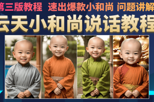 （6977期）云天小和尚会说话，7天万粉（第3版教程）