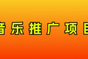 （8050期）音乐推广项目，只要做就必赚钱！一天轻松300+！无脑操作，互联网小白的项目
