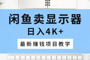 （10706期）闲鱼卖显示器，日入4K+，最新赚钱项目教学