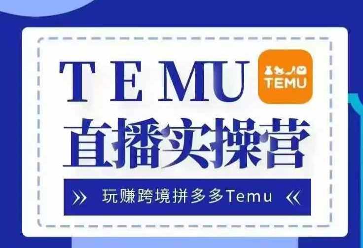 Temu直播实战营，玩赚跨境拼多多Temu，国内电商卷就出海赚美金