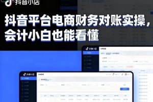 抖音平台电商财务对账实操,会计小白也能看懂的